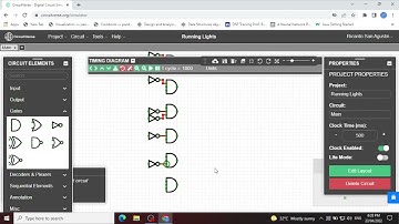 SIMPLE ONLINE CIRCUIT CONSTRUCTION / SIMULATION OF 8 LED RUNNING LIGHTS USING CIRCUITVERSE(PART1)