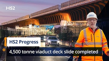 How HS2 moved a 4,500 tonne bridge across a road and railway line