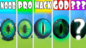 NOOB VS PRO VS HACKER VS GOD VS ??? EYE OF ENDER MINECRAFT PIXEL ART