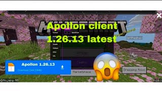 Apollon Client 1.26.13+ (32/64 Bit) | Best Client for MCPE 1.26.13 | Latest Apollon client download 