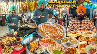 Rs.99/- Ultimate Food | Sardar Ji Selling Tawa Chaap Panner Tikka & Chaap |  Street Food India