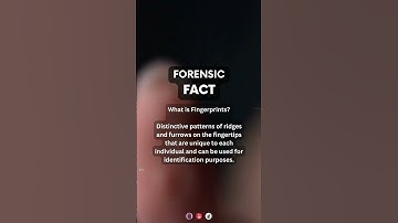 What are fingerprints? | #forensicscience #crimesceneinvestigation