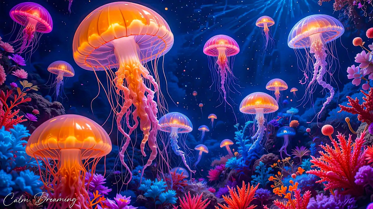 Jellyfish Aquarium • Sleep Therapy for Mind & Body • Gentle Ocean Tones to Ease Anxiety #17