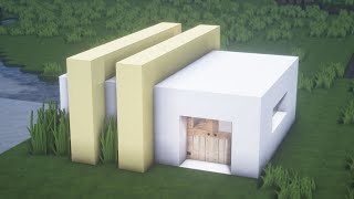 بناء بيت في ماين كرافت صغير جدا  باللون الاصفر 💛 Building a house in Minecraft