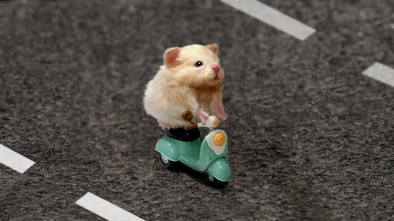 다이소 스쿠터 장만한 햄스터 만들기ㅣ양모펠트ㅣMaking hamsters with wool felt YouTube