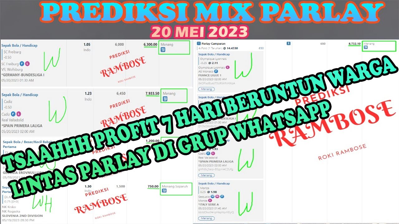 PREDIKSI PARLAY MALAM INI 20 MEI 2023 | PREDIKSI BOLA PALING AKURAT ...