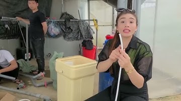 Hướng dẫn lắp thùng muối cho mô hình cột xử lý đá vôi nhiễm tạp chất cho khách ở Bắc Giang