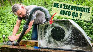 His invention generates off-grid electricity from a simple stream!