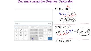 Using Desmos to Convert Sci Not to Decimals