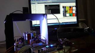 Homemade Rubik's Cube solver,  trubo test 1(20141006)