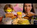 МУКБАНГ 🥪ТОСТЫ С АРАХИСОВОЙ ПАСТОЙ/МАРШМЕЛЛОУ/АМЕРИКАНСКИЙ ЗАВТРАК/MUKBANG