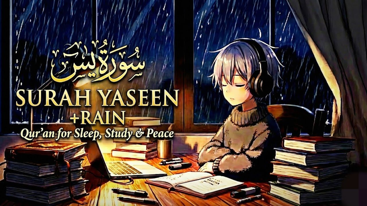 Heal Your Soul 🌧️ Surah Yasin with Rain | Beautiful Recitation for Stress Relief