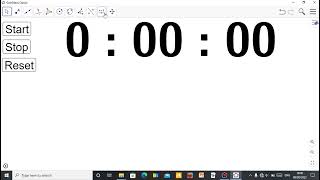 Digital Stop Watch  Applet using Geogebra Classic
