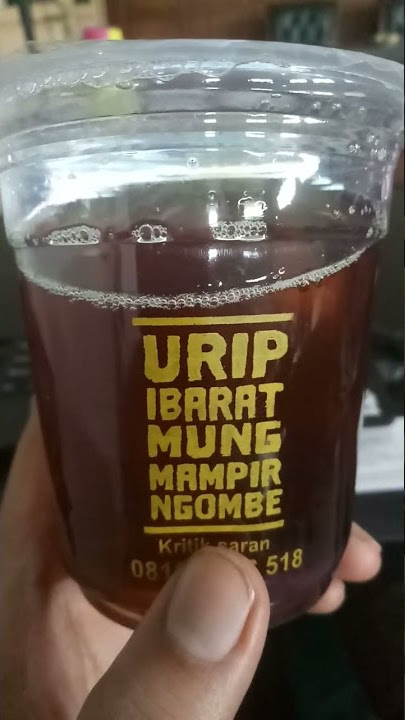 Urip, Ibarat Mung Mampir Ngombe