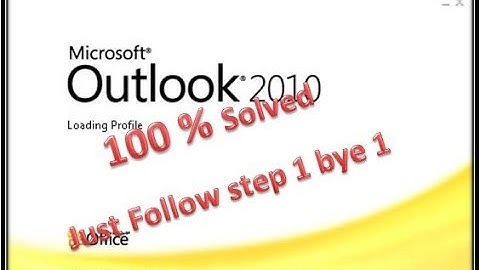 Outlook 2010 stuck on loading profile window