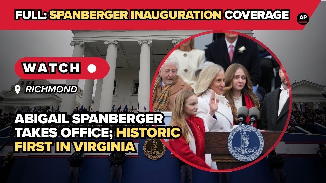 LIVE: Abigail Spanberger’s historic inauguration in Richmond, Virginia