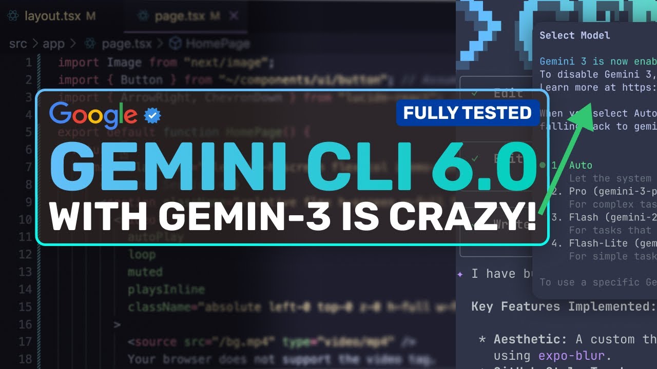 Gemini CLI 6.0: Google JUST INTEGRATED Gemini-3 into Gemini CLI & IT'S INSANE!