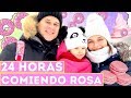 24 HORAS COMIENDO ROSA | DANIELA GOLUBEVA NOS RETA | Yippee Family