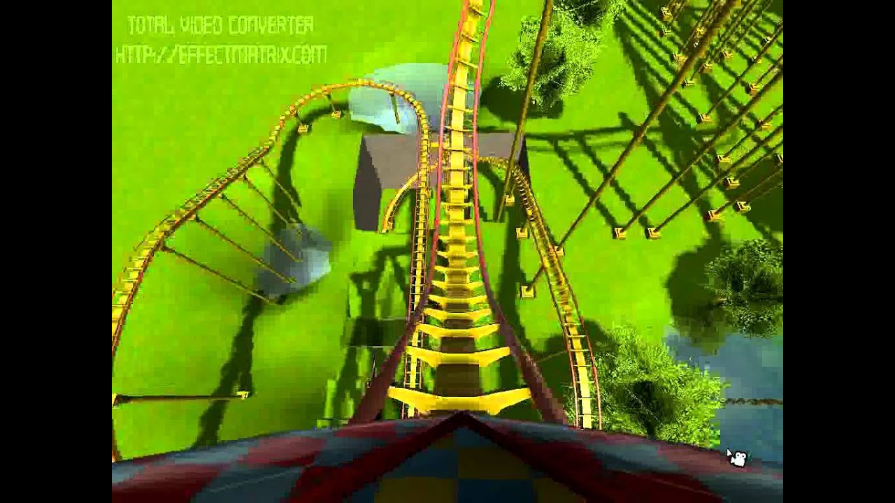 Twister Ride Rct3 RCT3 kolejka Twister - YouTube