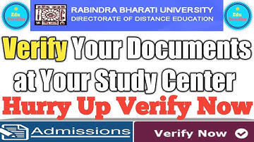 Rabindra Bharati University PG Admission Documents Verification || Know Your Verification Date 🔥