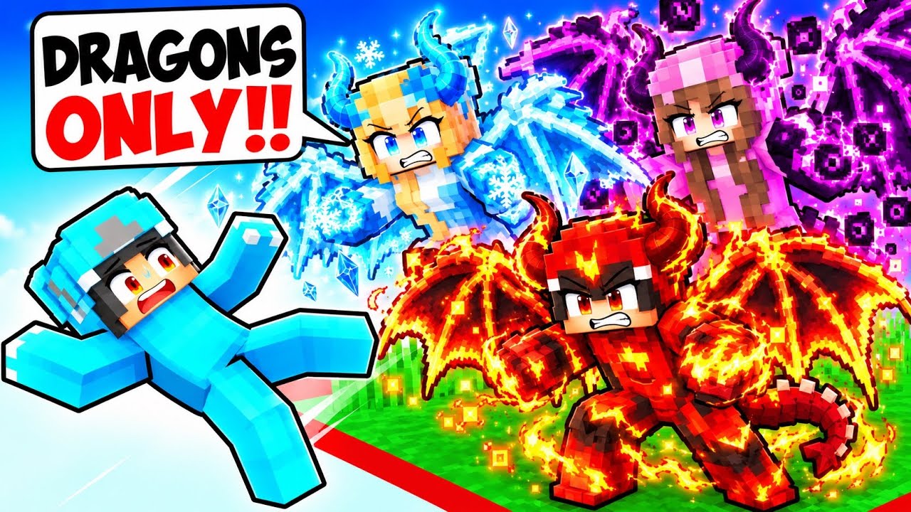 Locked on ONE RAFT But We're ELEMENTAL DRAGONS With CRAZY FAN GIRL!