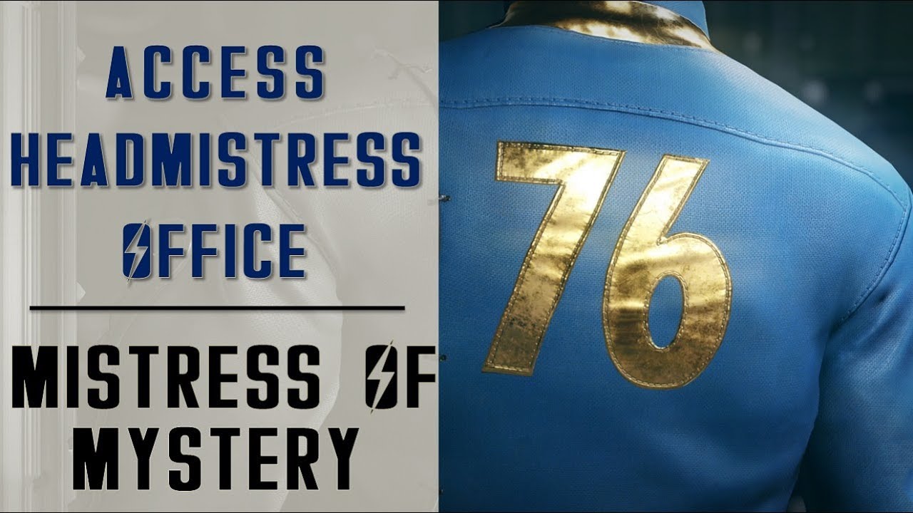How to gain access to the headmistress' office | The Mistress of Mystery |  Fallout 76 - YouTube