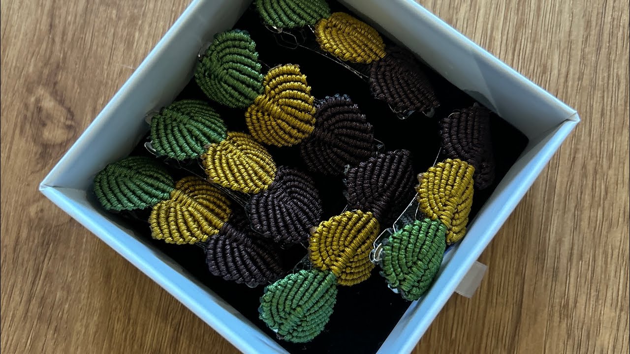 [Macrame] Macrame Leaf Hairclip