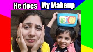 Makeup Challenge My Son Does My Makeup Funniest Video Everdkstyle