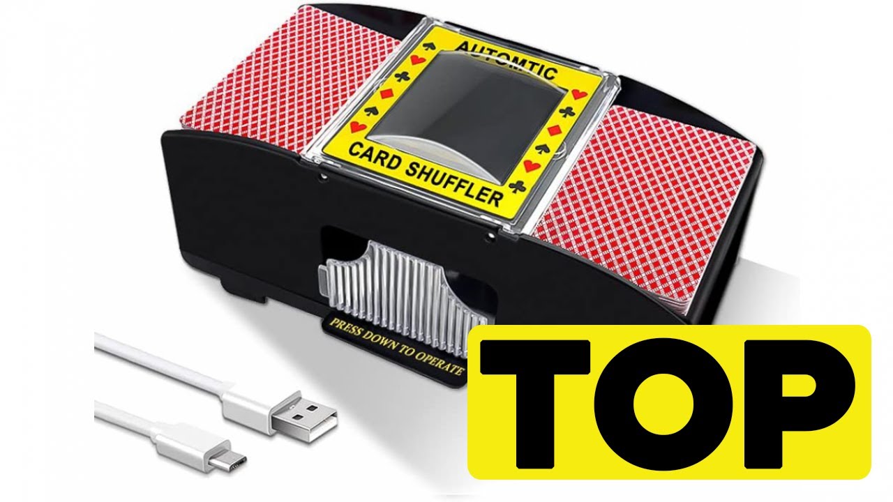 Mélangeur de Cartes Rechargeable 2000 mAh, 2 Jeux de Cartes, Machine de Mélange Automatique, Facile à Utiliser