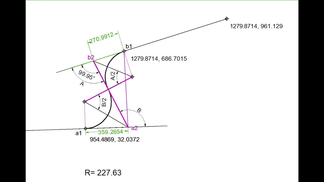 SOLVE THE EQUAL RADIUS REVERSE CURVE - YouTube