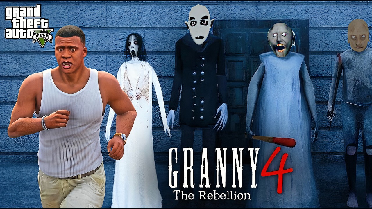 GTA V : Franklin & Shinchan Trapped Inside the NEW Granny Horror House ! in Telugu