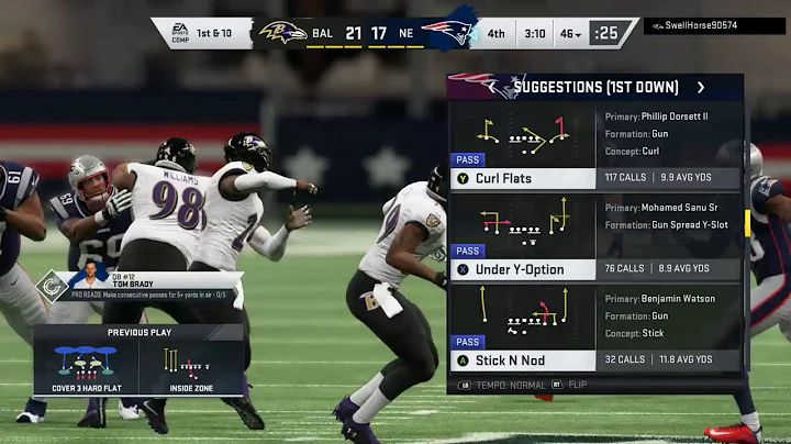 Madden Pats vs Ravens ANKLEBREAKER