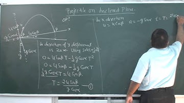 Projectile on incline plain