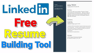 How to use LinkedIn Resume builder to build professional Resume | Free LinkedIn Resume automate Tool
