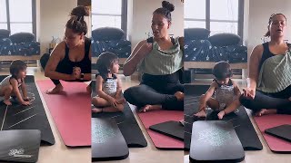 Bipasha Basu's extreme Workout at Gym with daughter Devi Singh Grover to lose 10Kilo Weight