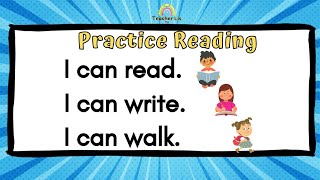 "I can" Sentences for Kids | Practice Reading Sentences with I can