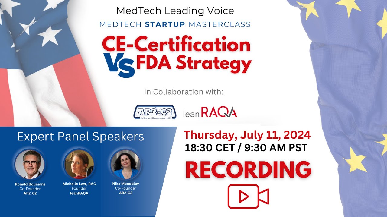 CE Certification vs FDA Strategy Webinar - YouTube