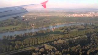 Landing in Vienna international airport