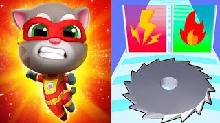 Talking Tom Hero Dash vs Grinder Run 🔥 Max Levels Unlocked Gameplay | android, ios