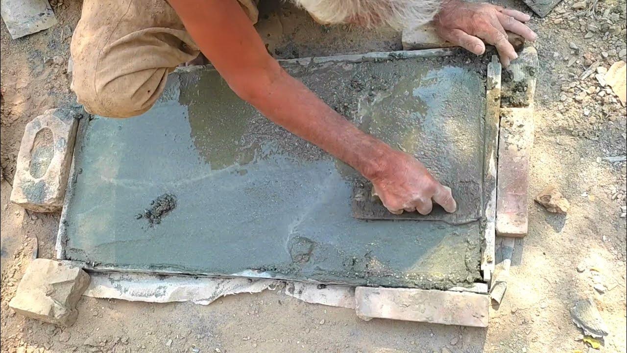 How to make Headstone for Grave Making Tombstone with Cement DIY Grave Stone Making YouTube