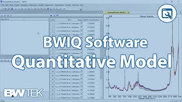 B&W Tek - BWIQ - Creating a Quantitative Model