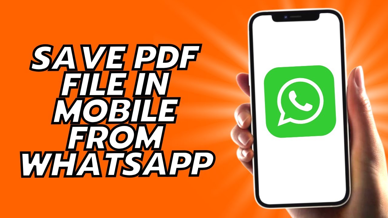 How To Save Pdf File In Mobile From WhatsApp - YouTube