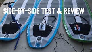 Electric paddle board pump side by side review