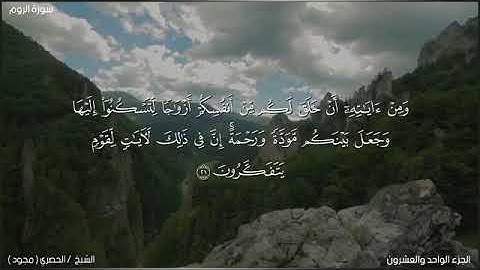 لحظة سكون | تلاوة خاشعة بصوت الشيخ محمود خليل الحصري سورة الروم
