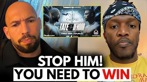 KSI geeft een SCHOKKENDE waarschuwing aan de volgende tegenstander van Andrew Tate!