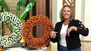 Wicker Park Indoor/Outdoor Harvest Faux Floral Collection on QVC