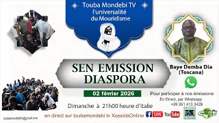 Sen Émission Diaspora sur la Radio Xassida online ToubaMondebi Touba Italie le 02 février 2026 screenshot 5