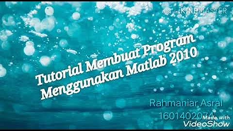 Tutorial-membuat program mencari luas permukaan dan volume bola melalui matlab