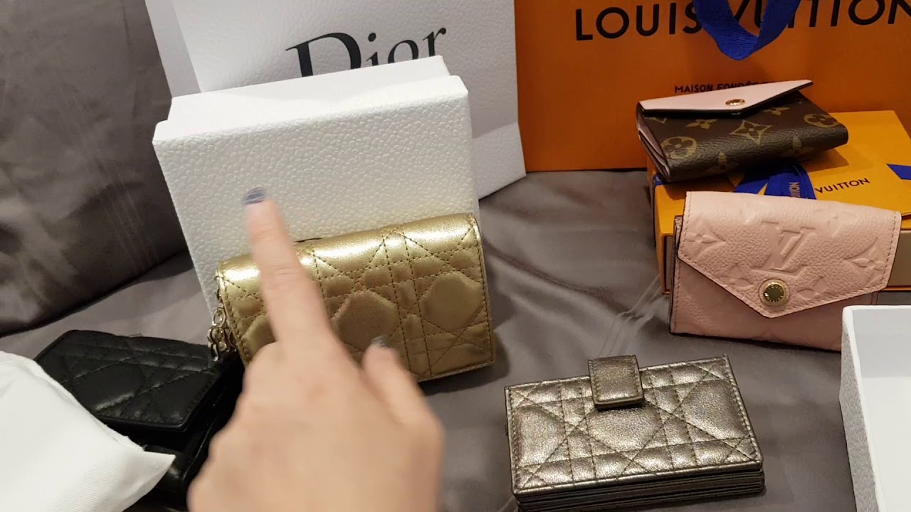 LV & Dior SLG Haul????Another ZOE? Dior&#39;s Victorine wallet????? - YouTube