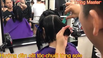 cắt tóc chuốt cúp - Beautiful Bob haircut tutorial